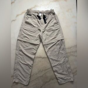 The North Face | Vintage Y2K Convertible Nylon Cargo Hiking Pants Khaki Large